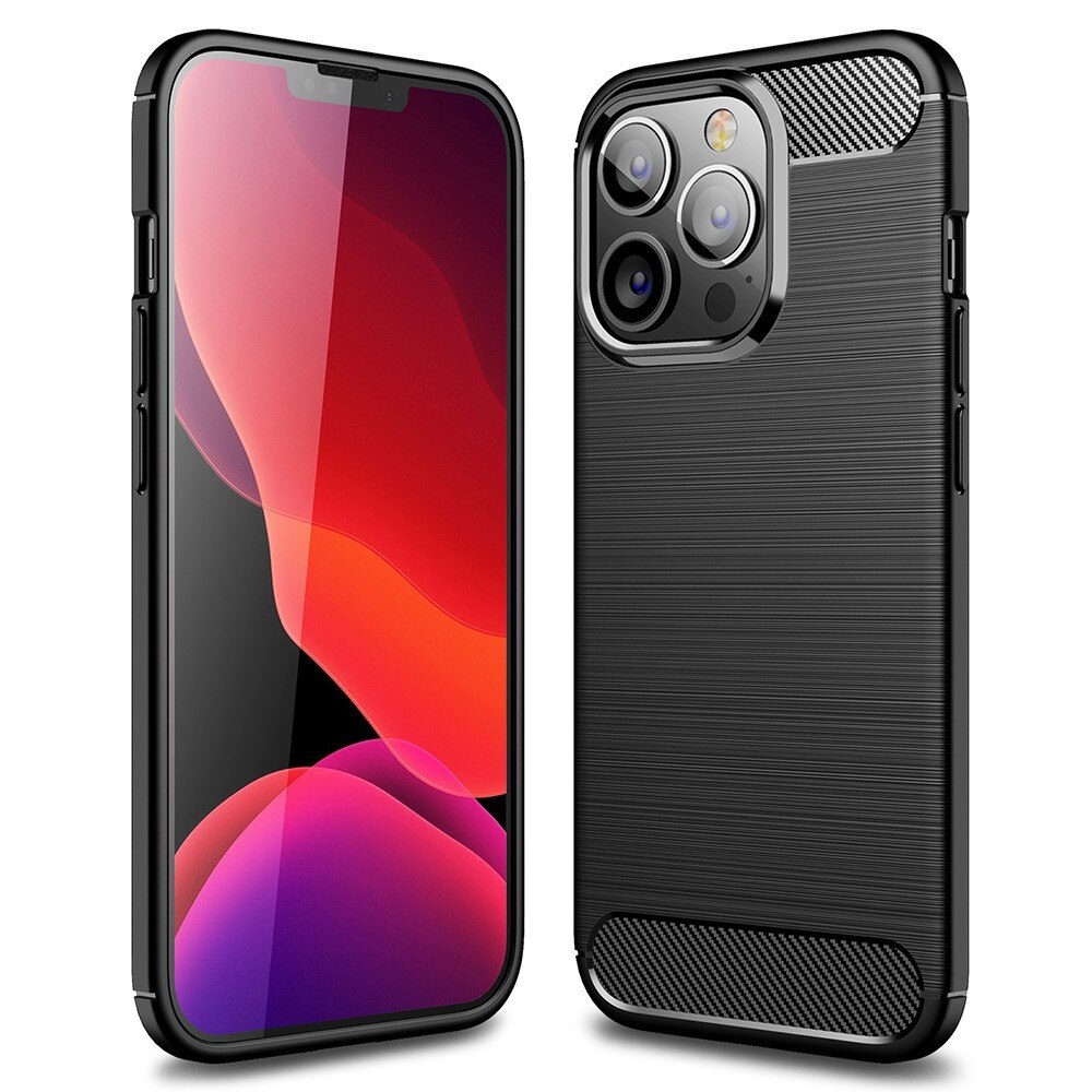 iPhone 14 Pro Skal TPU Brushed Svart