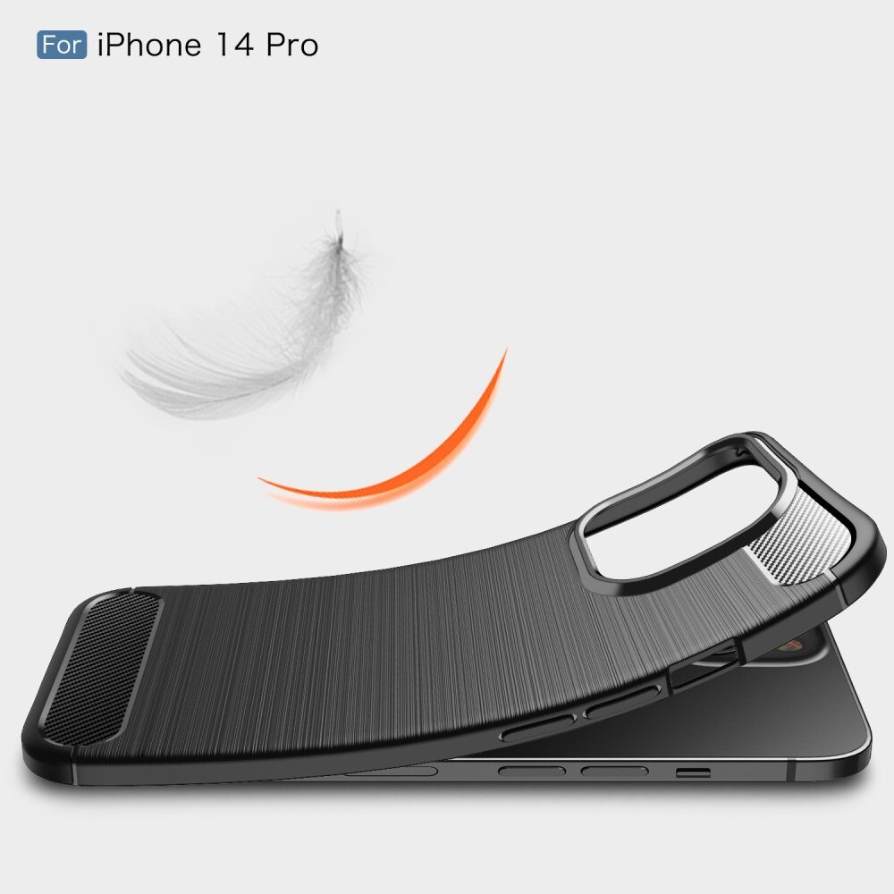 iPhone 14 Pro Skal TPU Brushed Svart