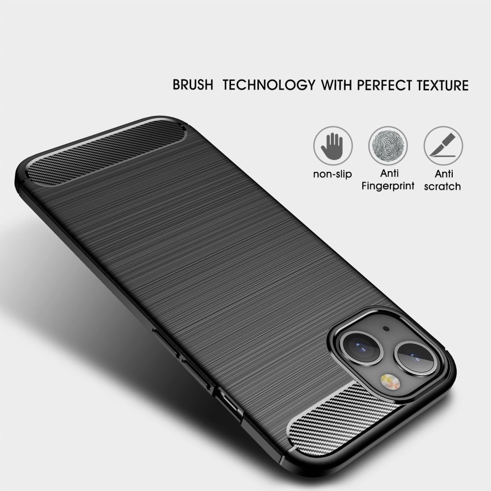 iPhone 14 Skal TPU Brushed Svart