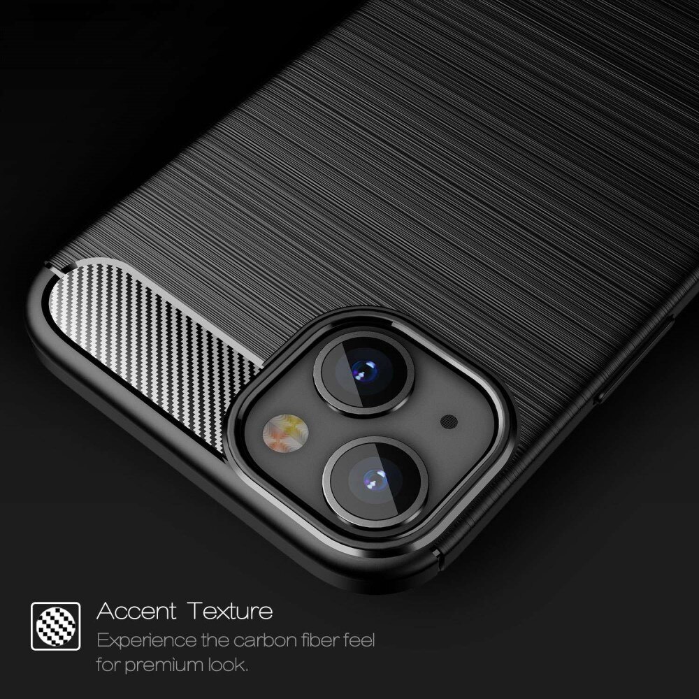 iPhone 14 Skal TPU Brushed Svart