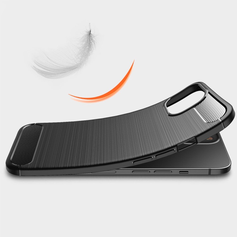 iPhone 14 Skal TPU Brushed Svart