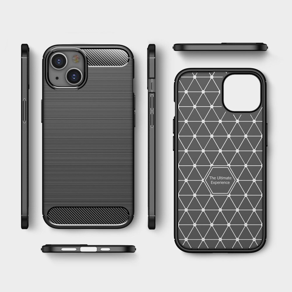 iPhone 14 Skal TPU Brushed Svart