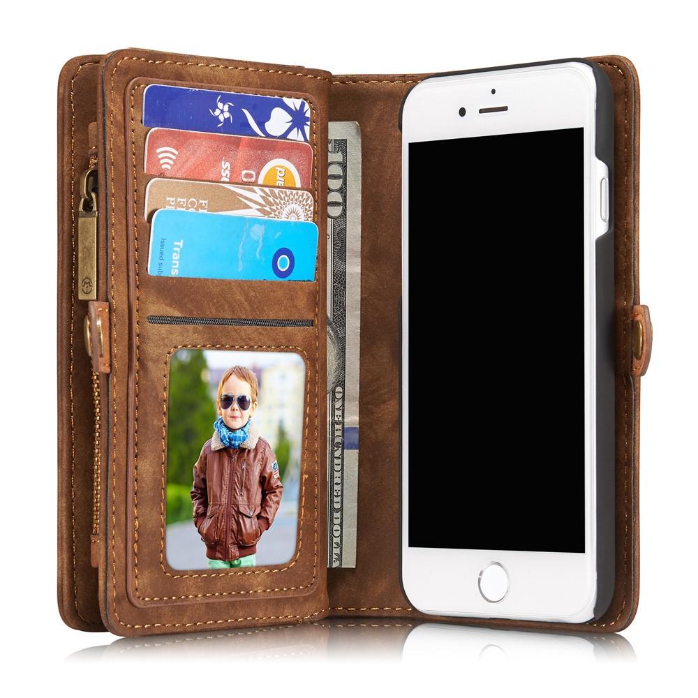Multi-slot Plånboksfodral iPhone SE (2022) brun
