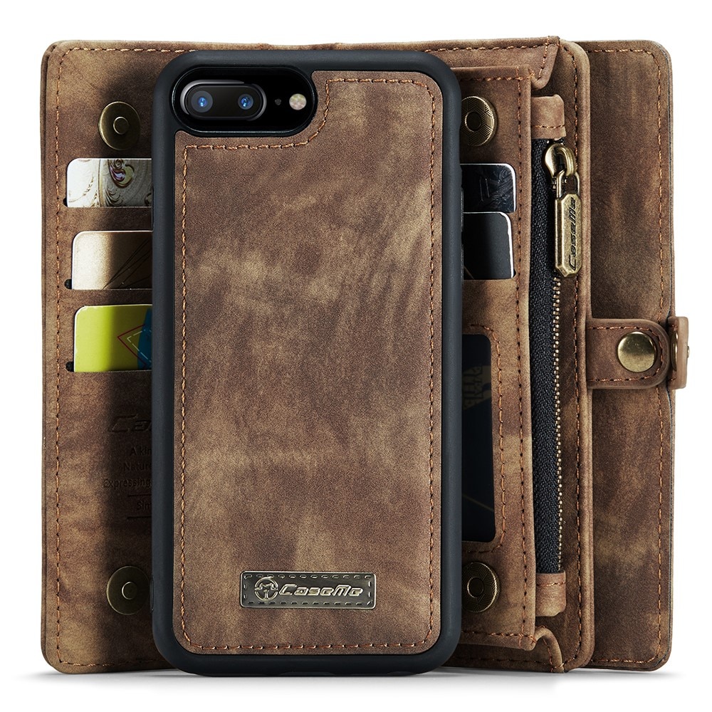 Multi-slot Plånboksfodral iPhone 7 Plus/iPhone 8 Plus Brun