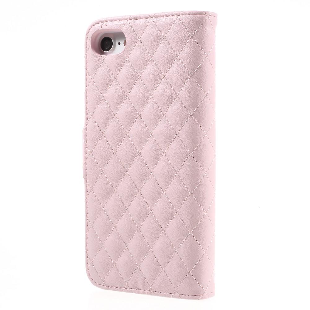 Plånboksfodral iPhone SE (2020) Quilted rosa