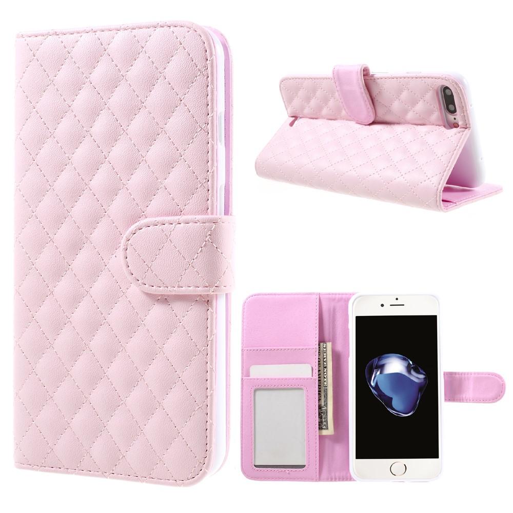 Plånboksfodral iPhone 7 Plus/8 Plus Quilted rosa