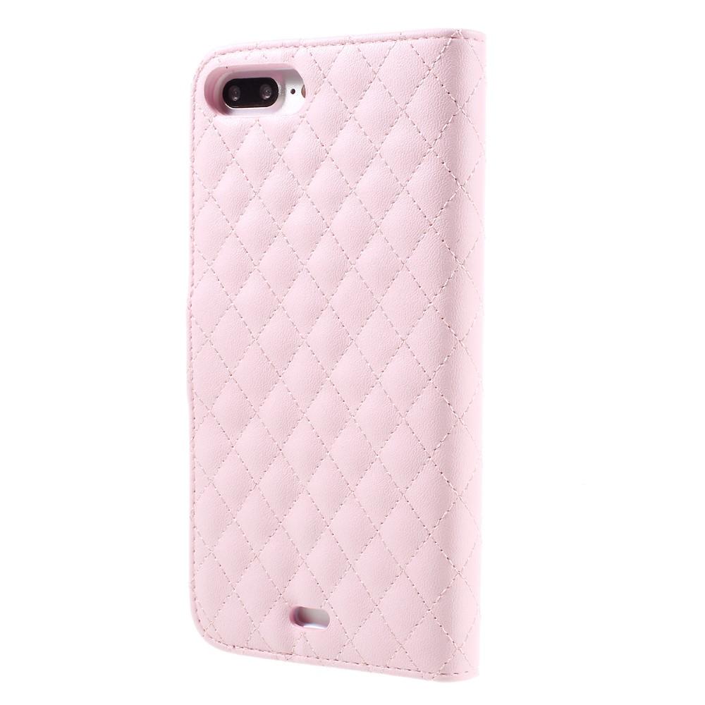 Plånboksfodral iPhone 7 Plus/8 Plus Quilted rosa