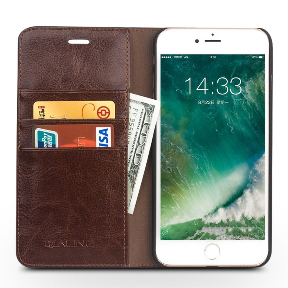 iPhone SE (2022) Leather Wallet Case Brown