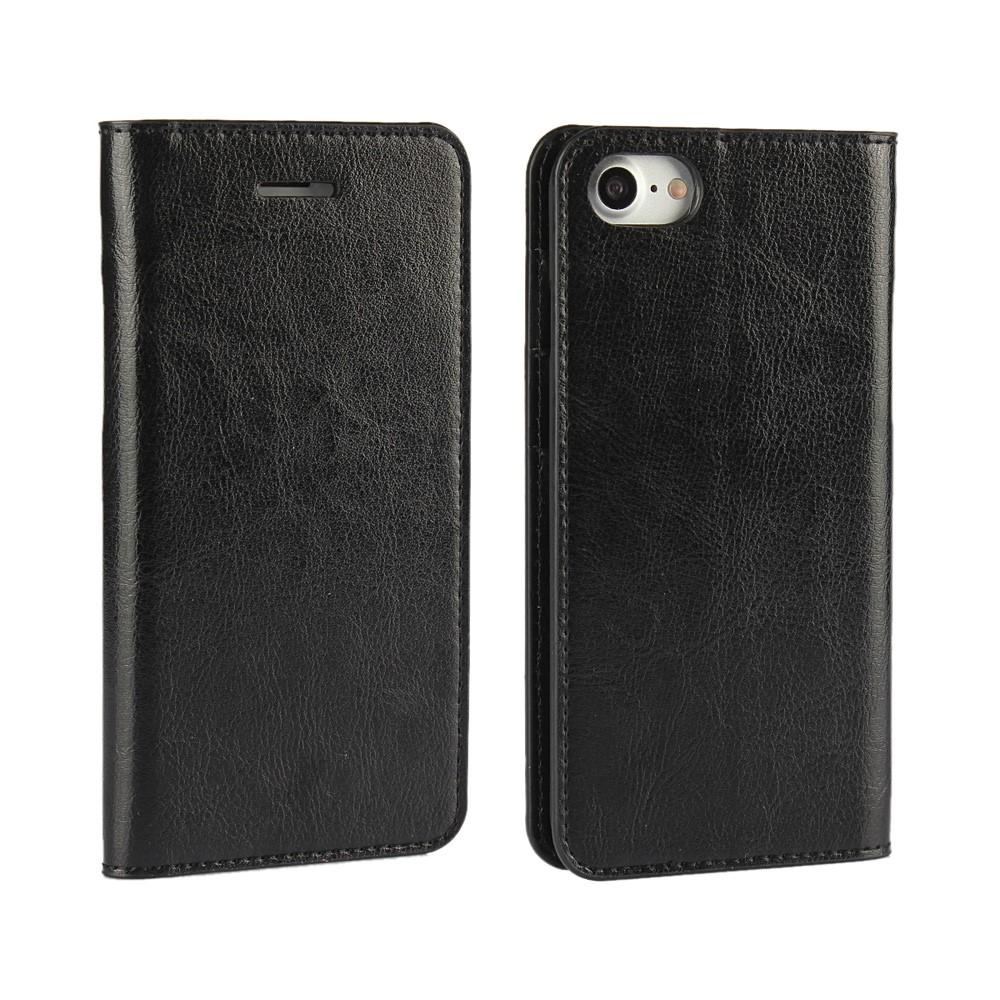 Mobilfodral Äkta Läder iPhone SE (2020) svart