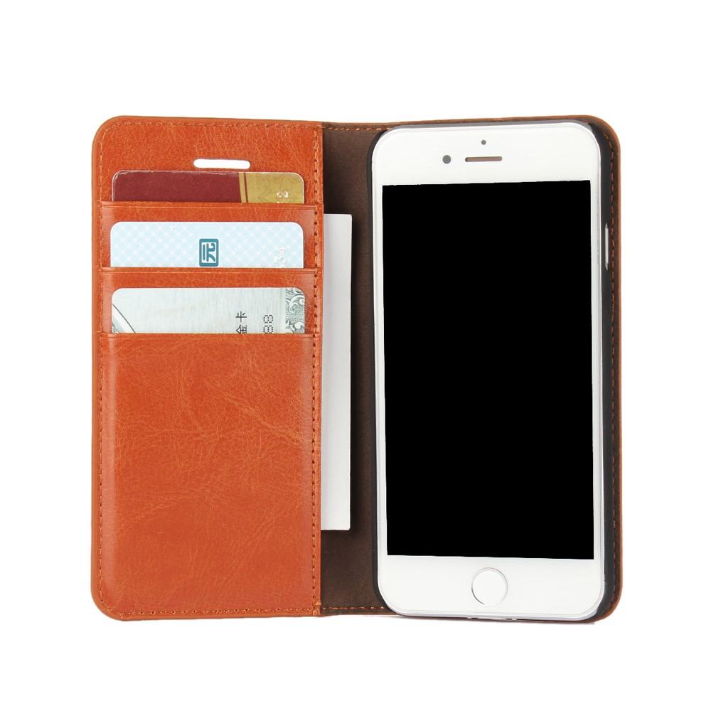 Mobilfodral Äkta Läder iPhone 7/8/SE brun