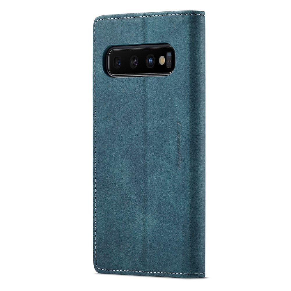 Slim Plånboksfodral Samsung Galaxy S10 Blå