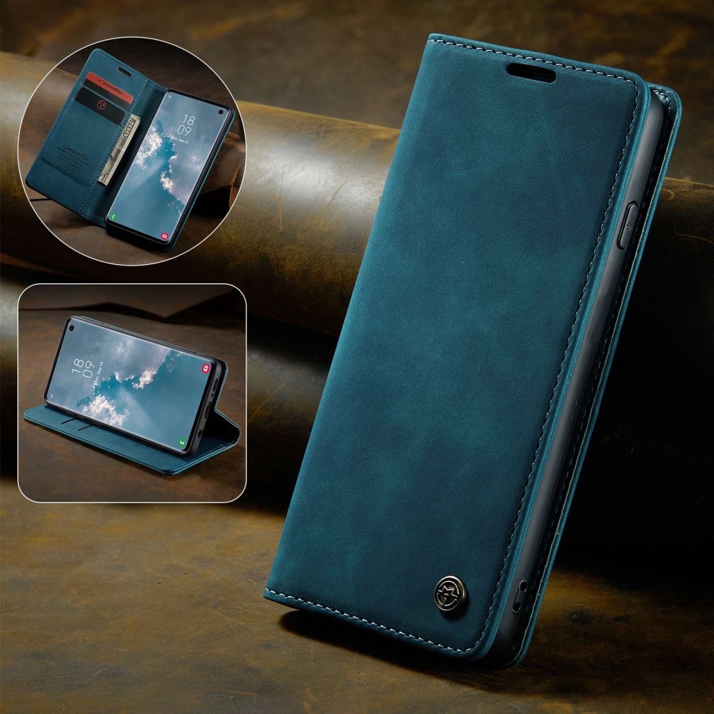 Slim Plånboksfodral Samsung Galaxy S10 Blå