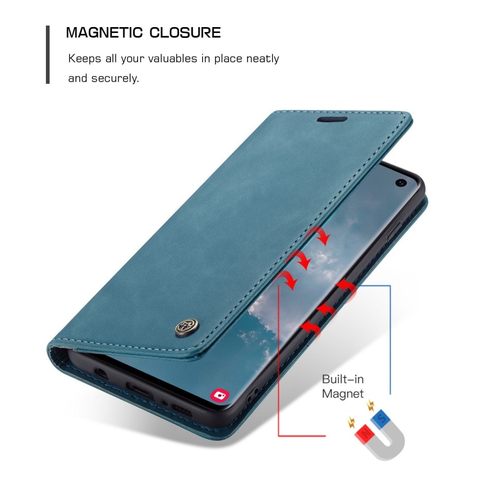 Slim Plånboksfodral Samsung Galaxy S10 blå