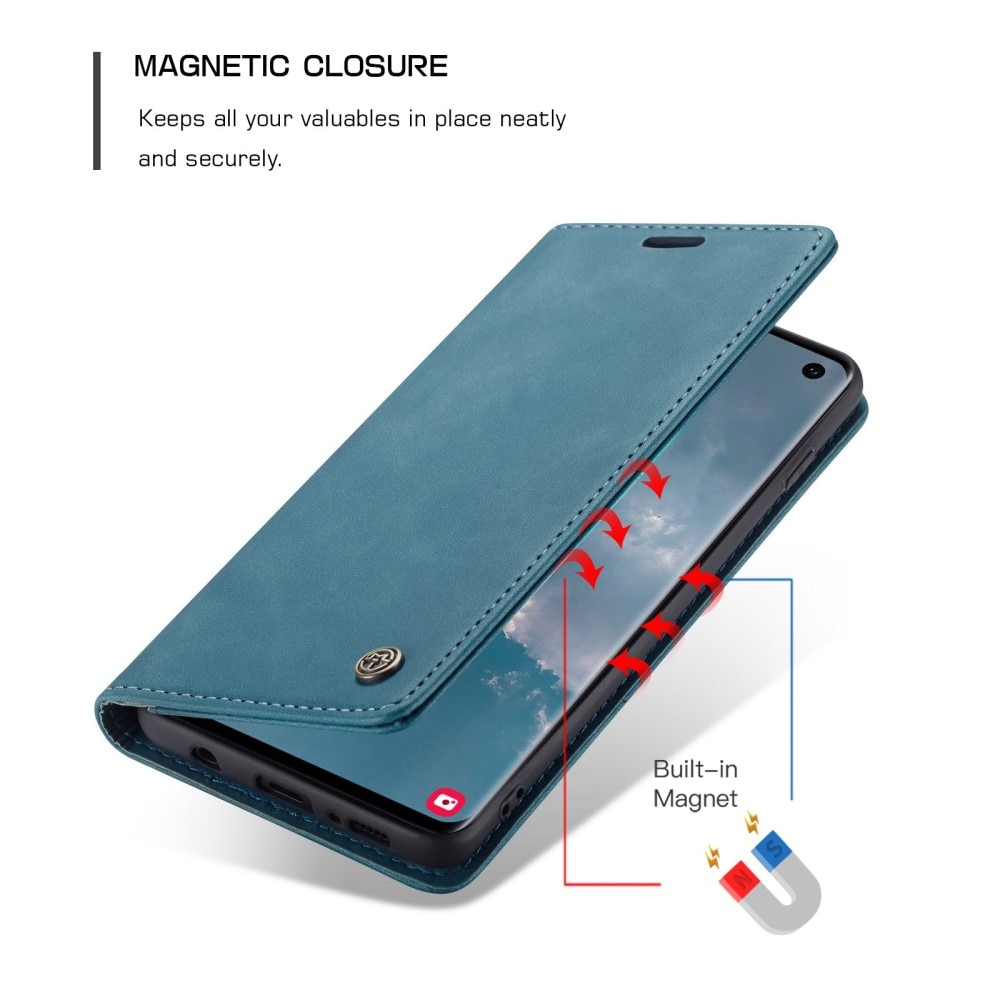 Slim Plånboksfodral Samsung Galaxy S10 Blå
