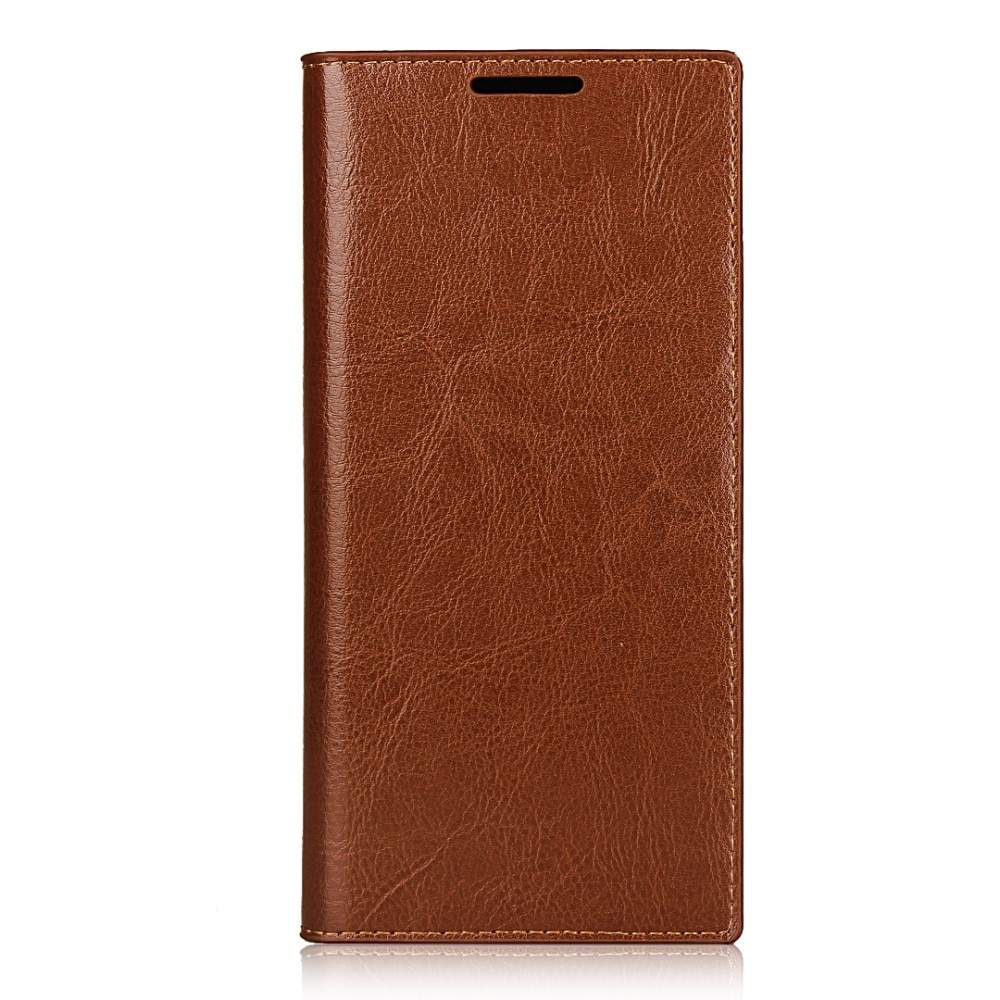 Mobilfodral Äkta Läder Samsung Galaxy Note 20 Ultra brun