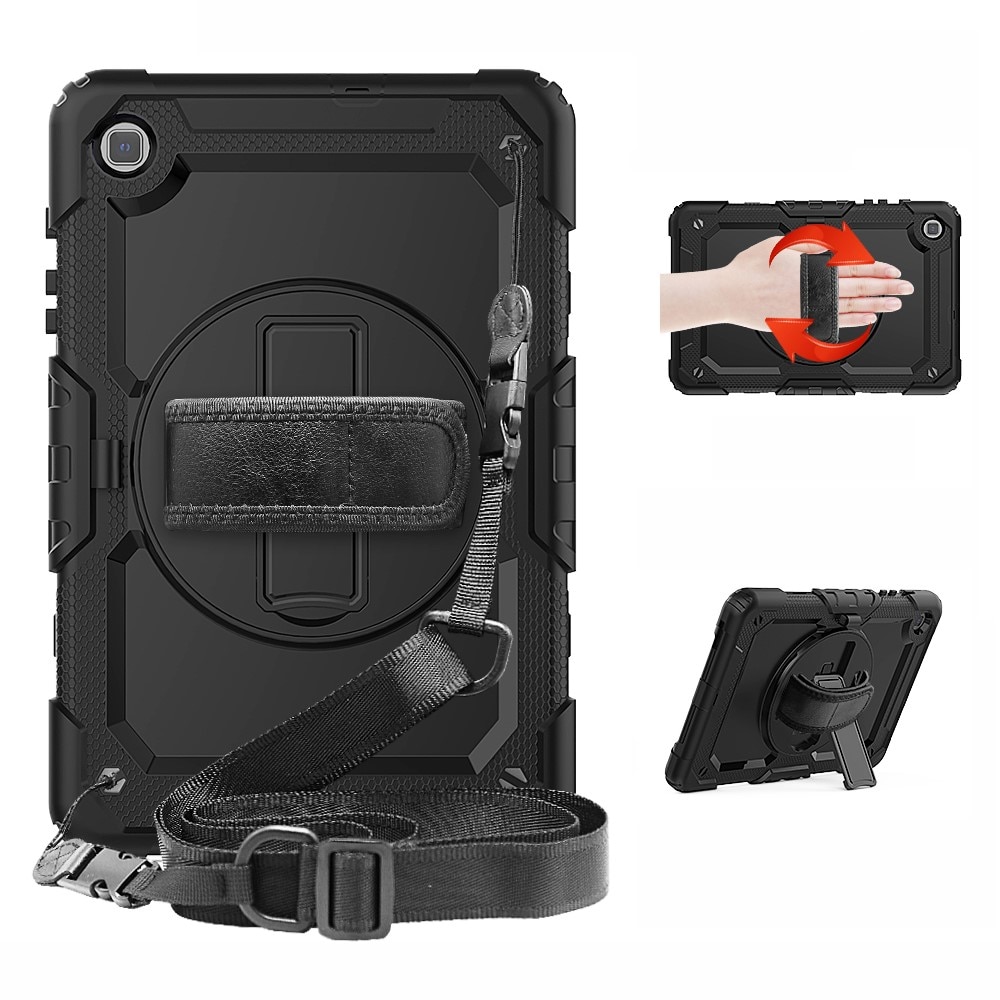 Stöttåligt Full Protection Hybridskal med axelrem Galaxy Tab S6 Lite 10.4 svart