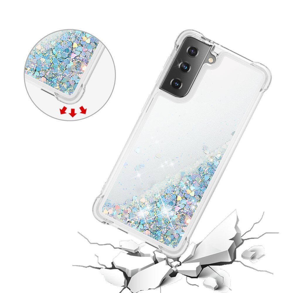 Glitter Powder TPU Case Samsung Galaxy S21 silver