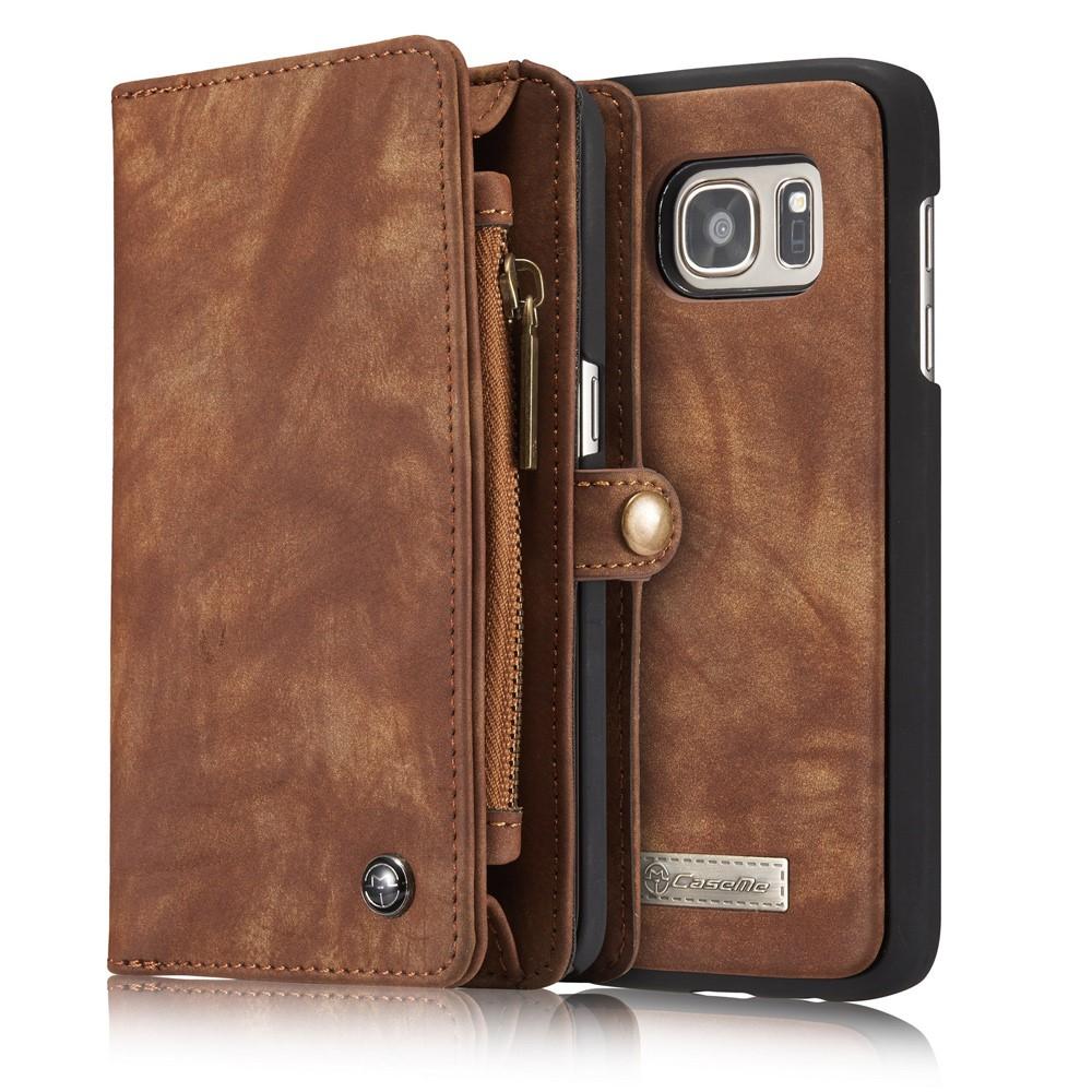 Multi-slot Plånboksfodral Samsung Galaxy S7 Edge Brun