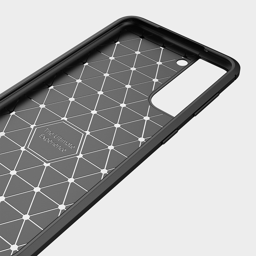 Samsung Galaxy S21 FE Skal TPU Brushed Svart