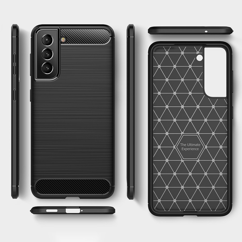 Samsung Galaxy S21 FE Skal TPU Brushed Svart