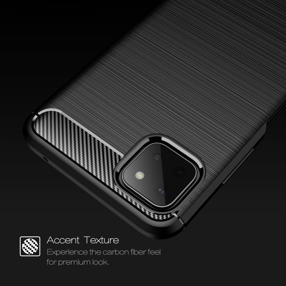 Samsung Galaxy A22 5G Skal TPU Brushed Svart