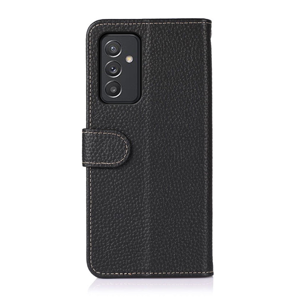 Real Leather Wallet Samsung Galaxy A82 5G Black