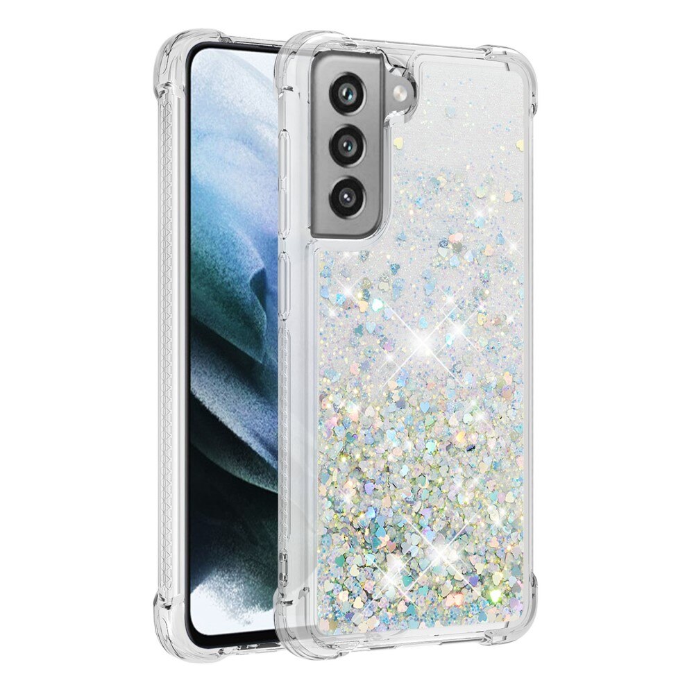 Glitter Powder TPU Case Galaxy S21 FE silver