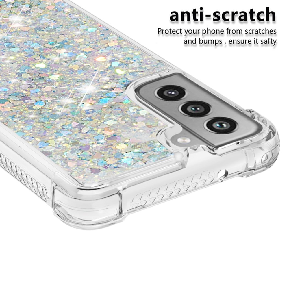 Glitter Powder TPU Case Galaxy S21 FE silver