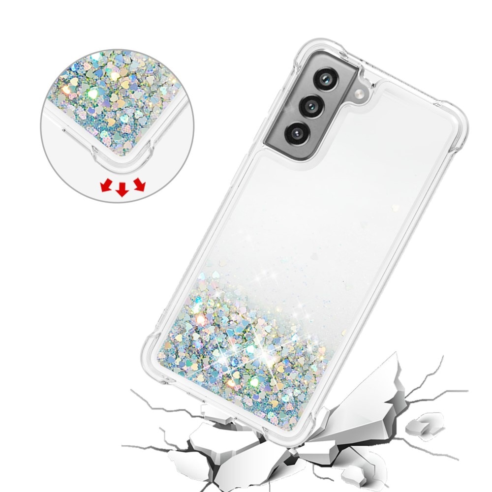 Glitter Powder TPU Case Galaxy S21 FE silver