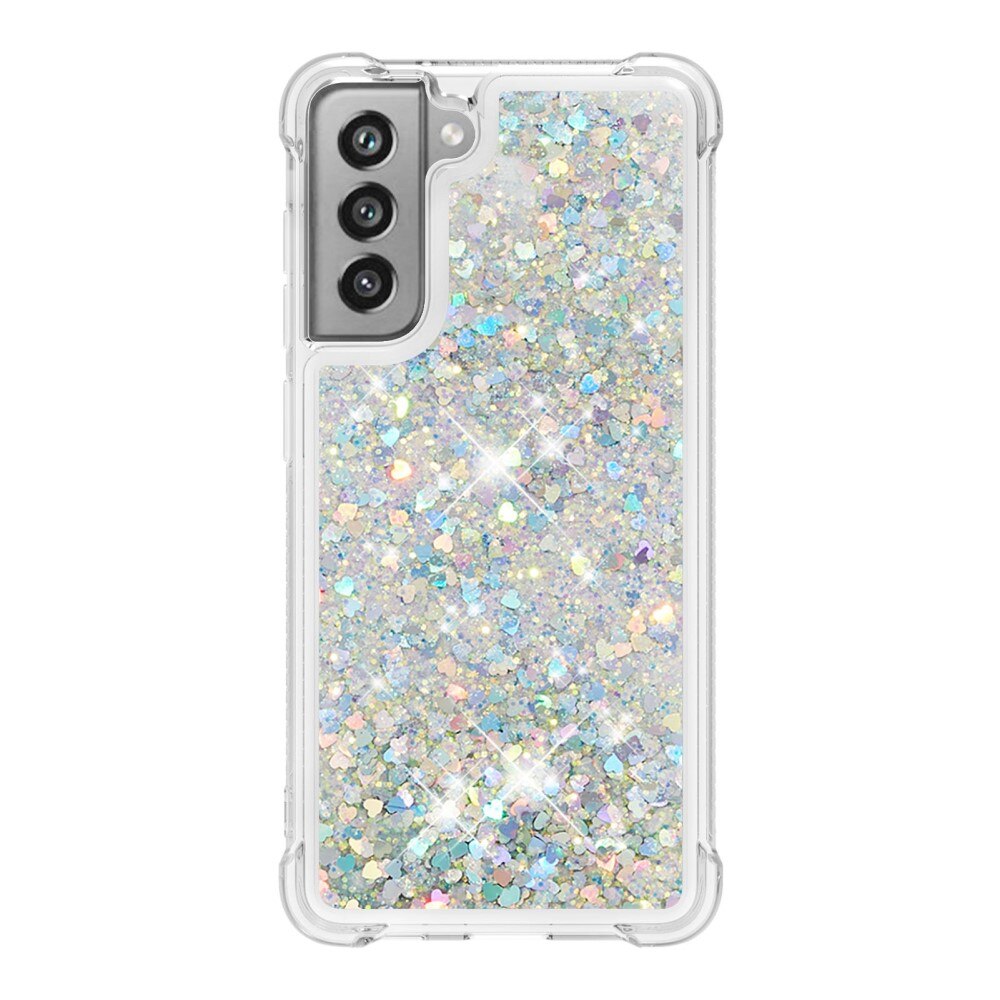 Glitter Powder TPU Case Galaxy S21 FE silver