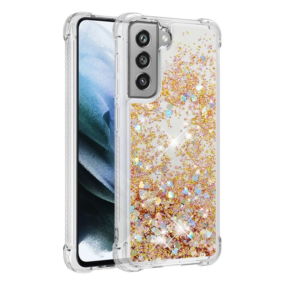 Glitter Powder TPU Case Galaxy S21 FE guld