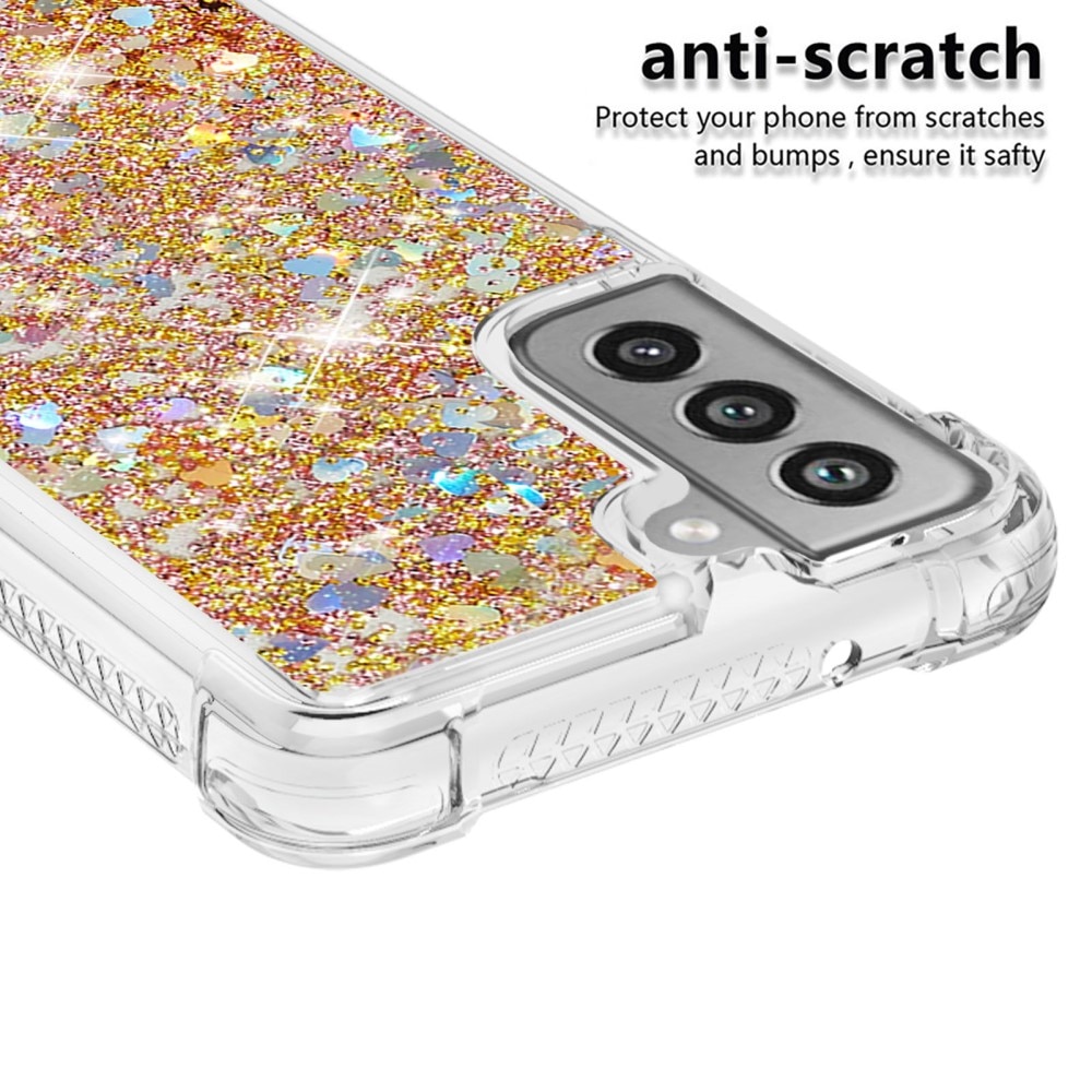 Glitter Powder TPU Case Galaxy S21 FE guld