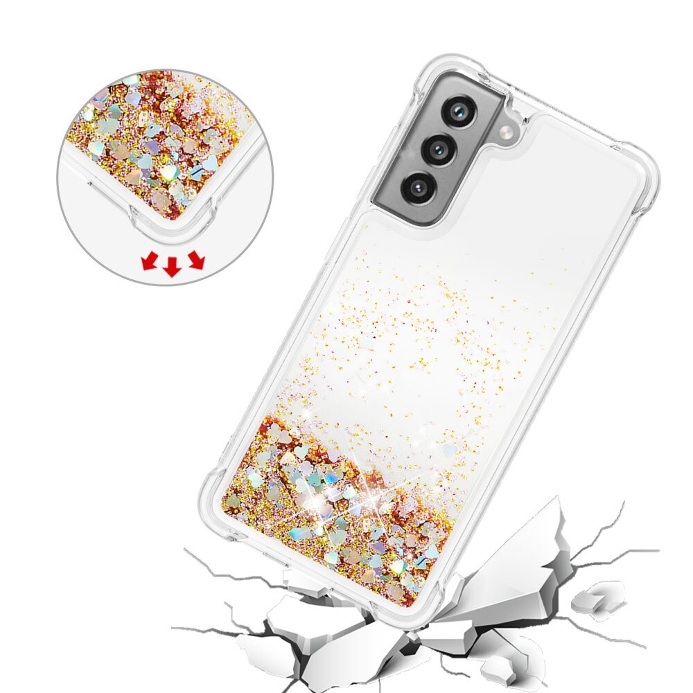 Glitter Powder TPU Case Galaxy S21 FE guld