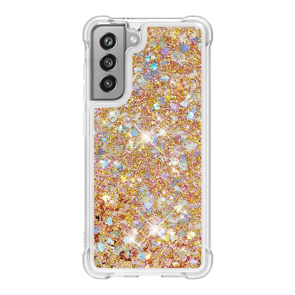 Glitter Powder TPU Case Galaxy S21 FE guld