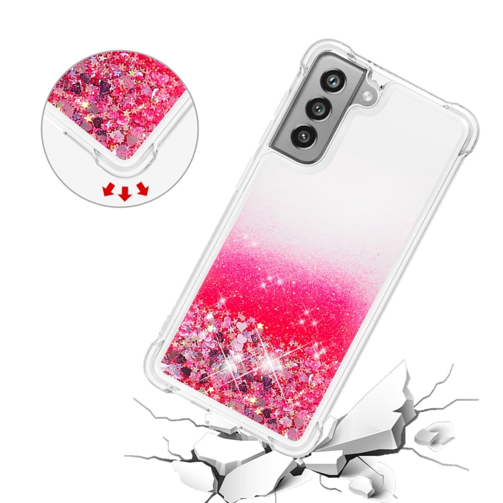 Glitter Powder TPU Case Galaxy S21 FE rosa