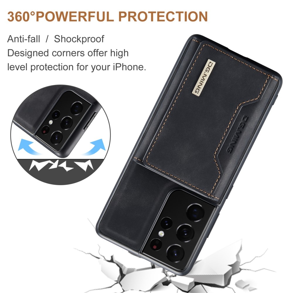 Magnetic Card Slot Case Samsung Galaxy S21 Ultra Svart