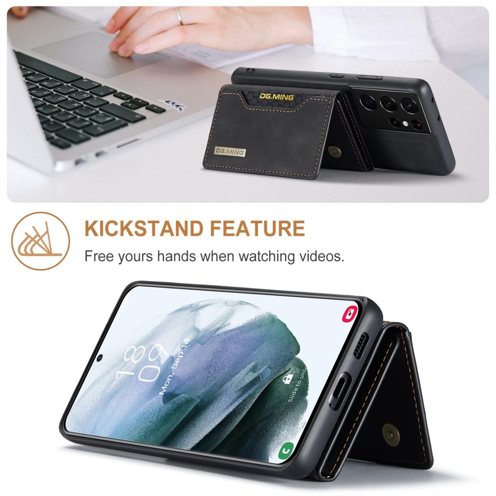 Magnetic Card Slot Case Samsung Galaxy S21 Ultra Svart