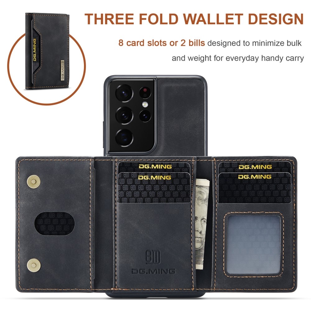 Magnetic Card Slot Case Samsung Galaxy S21 Ultra Svart