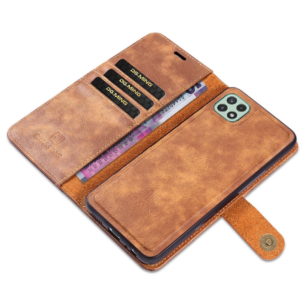 Magnet Wallet Samsung Galaxy A22 5G Cognac