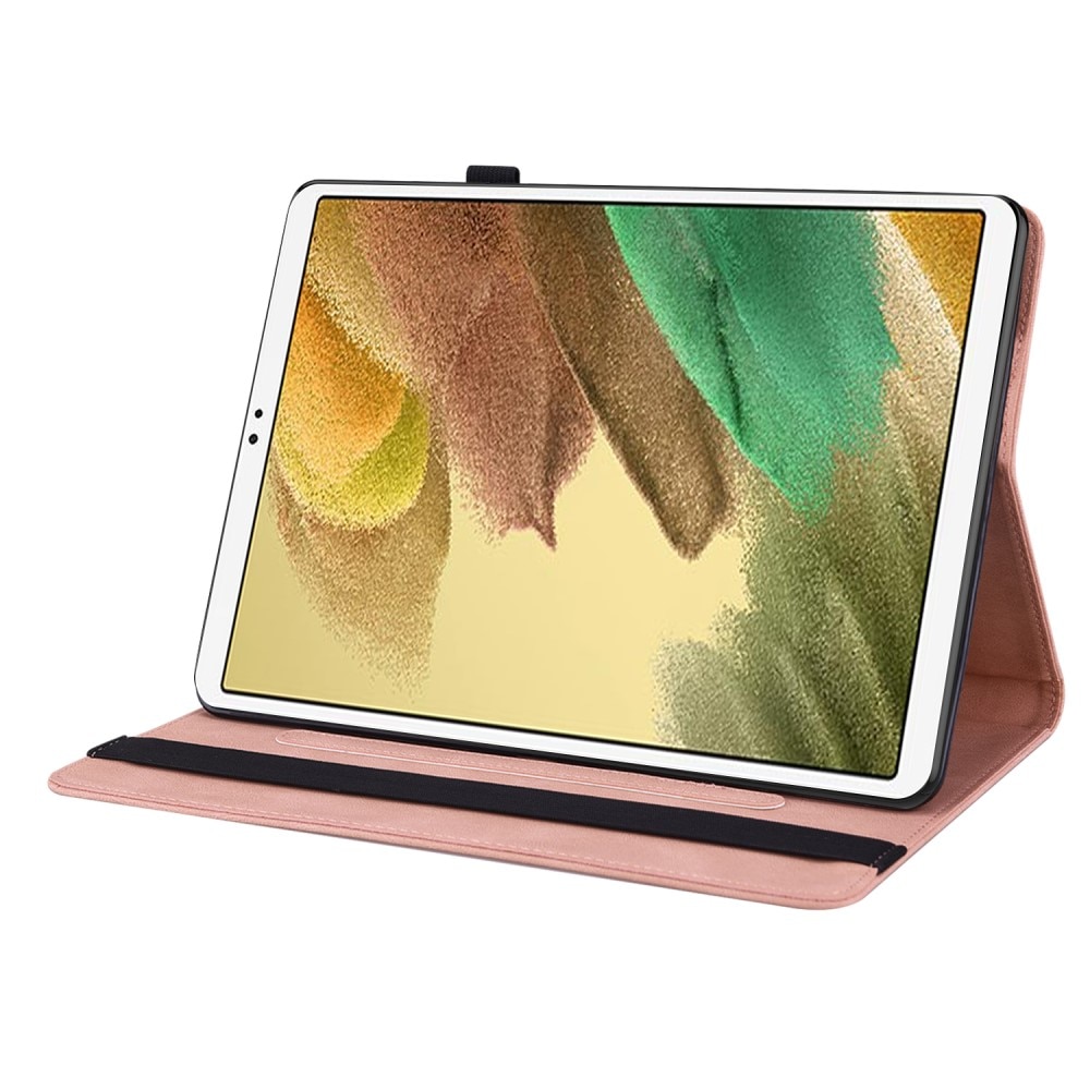 Läderfodral Fjärilar Samsung Galaxy Tab A7 Lite rosa