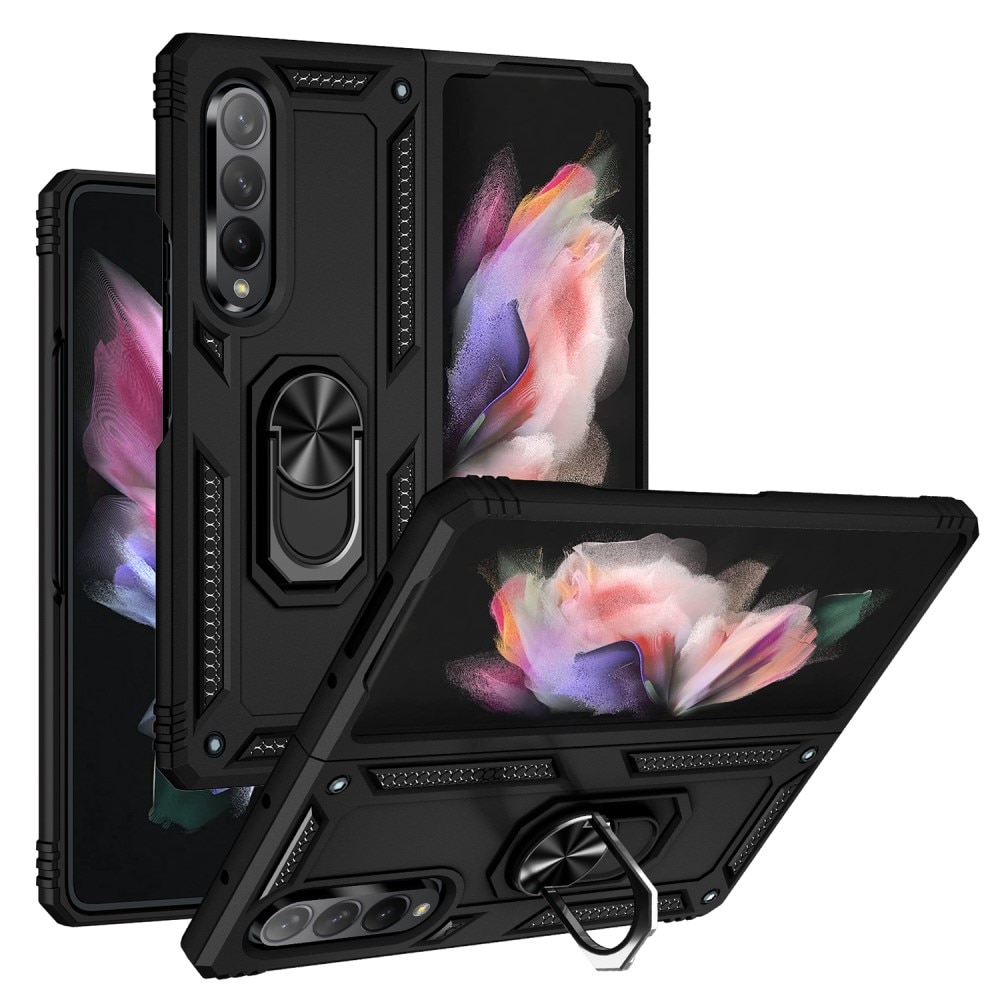 Hybridskal Tech Ring Samsung Galaxy Z Fold 3 svart