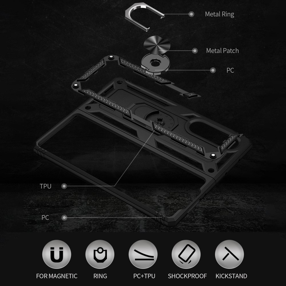 Hybridskal Tech Ring Samsung Galaxy Z Fold 3 svart