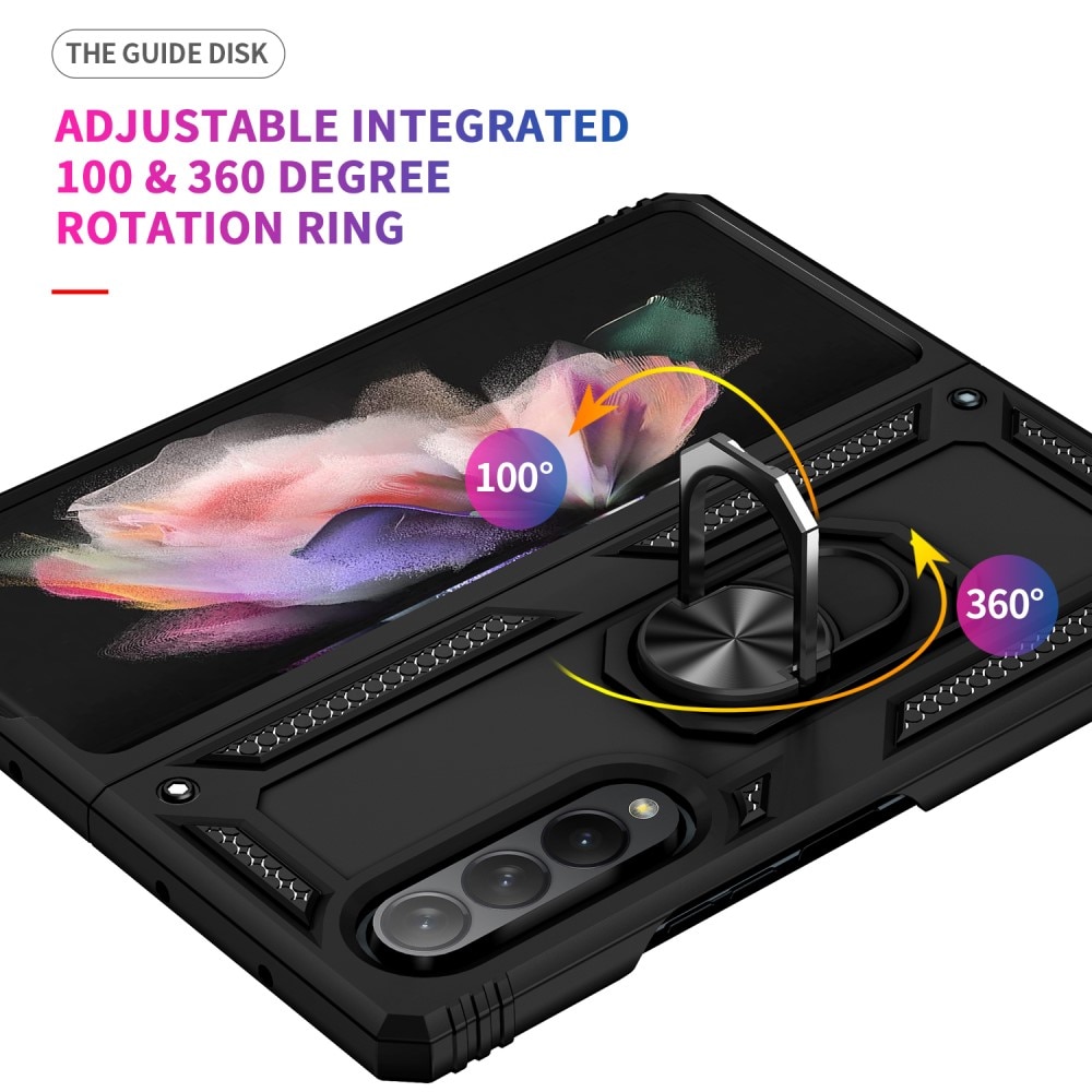 Hybridskal Tech Ring Samsung Galaxy Z Fold 3 svart