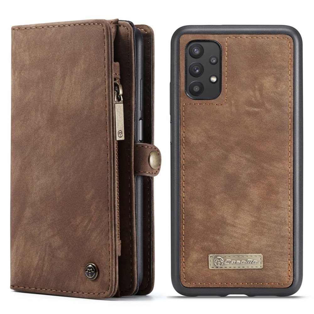 Multi-slot Plånboksfodral Samsung Galaxy A32 5G Brun
