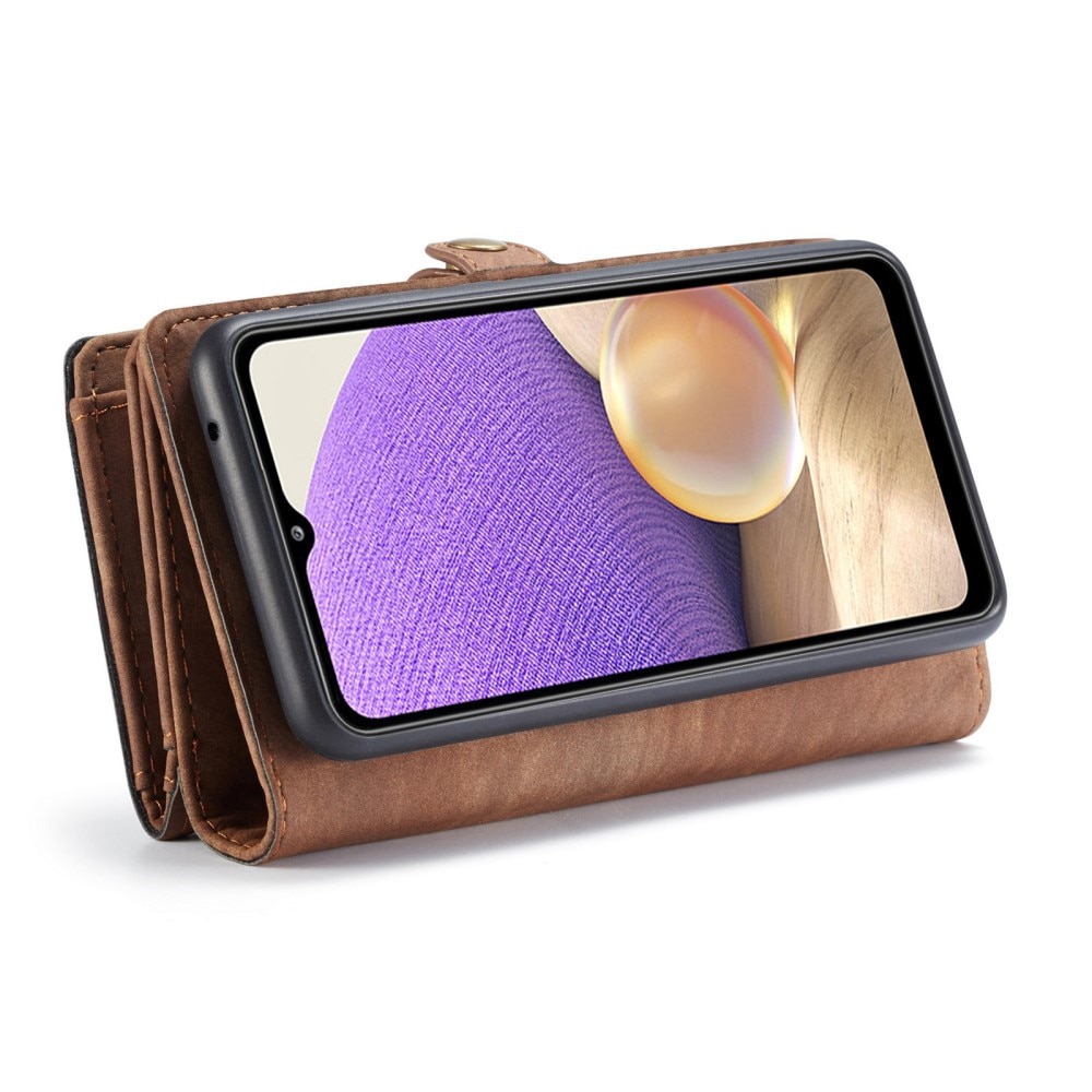 Multi-slot Plånboksfodral Samsung Galaxy A32 5G Brun