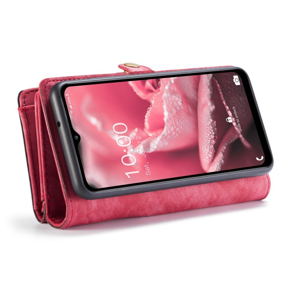 Multi-slot Plånboksfodral Samsung Galaxy A12 5G Röd