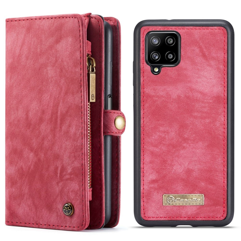 Multi-slot Plånboksfodral Samsung Galaxy A12 röd