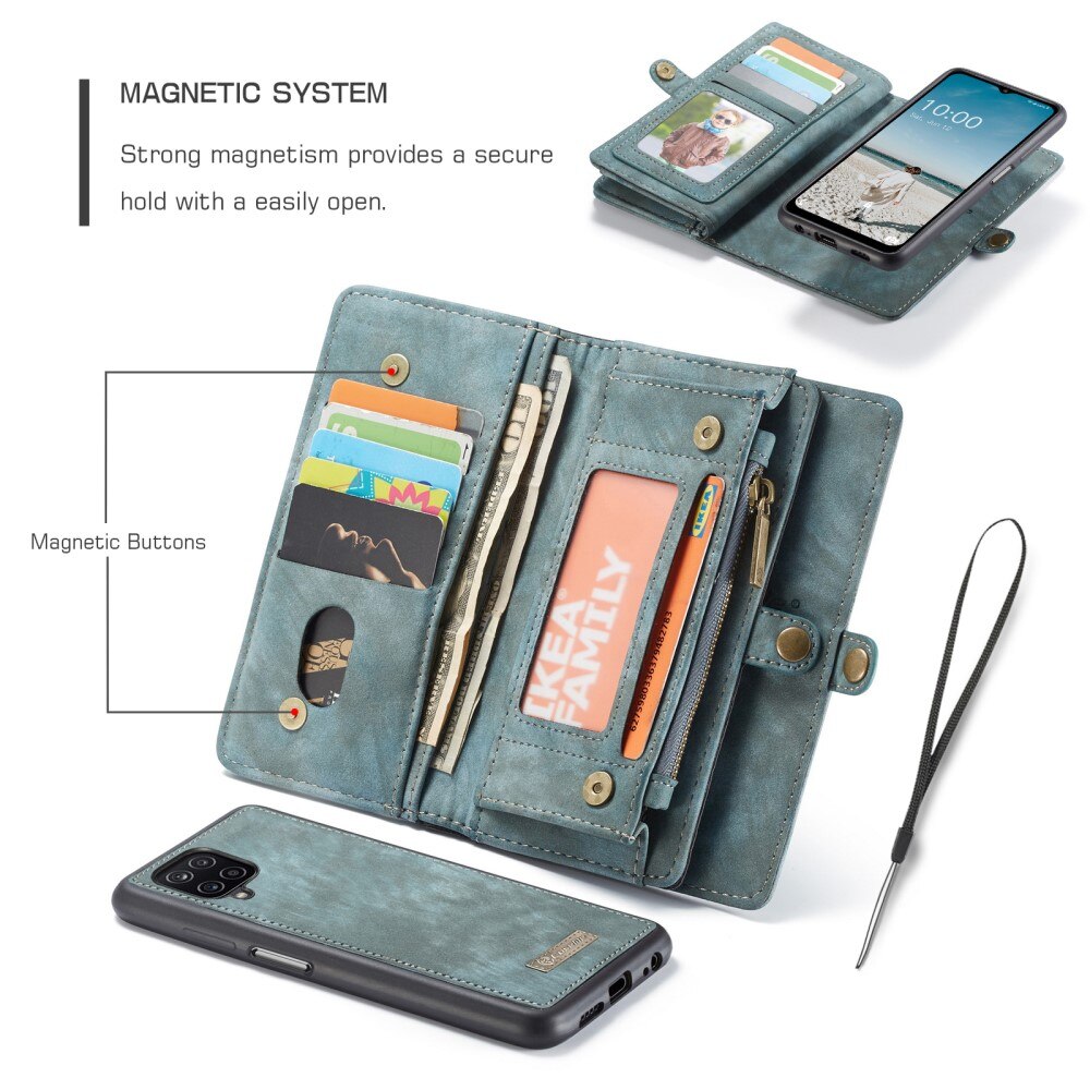 Multi-slot Plånboksfodral Samsung Galaxy A12 5G Blå
