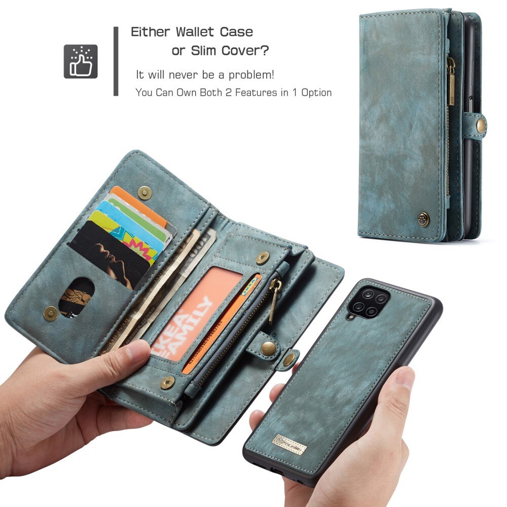 Multi-slot Plånboksfodral Samsung Galaxy A12 5G Blå