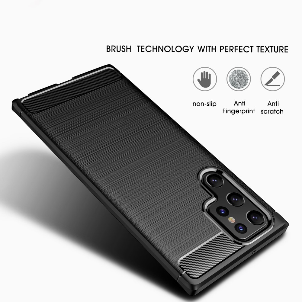Brushed TPU Case Galaxy S22 Ultra Black